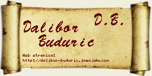 Dalibor Budurić vizit kartica